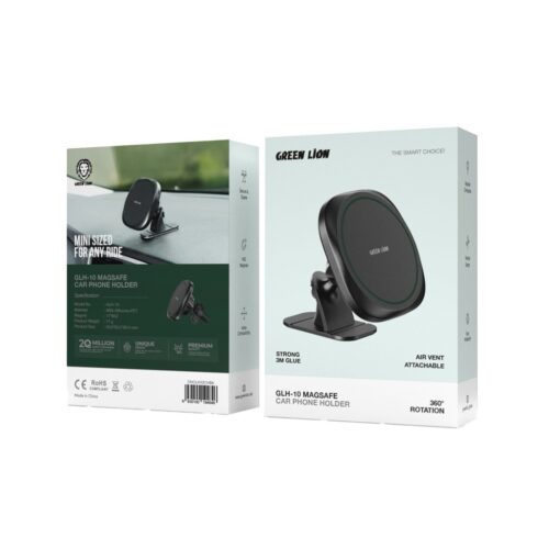 Green Lion GLH-10 MagSafe Car Phone Holder - Black