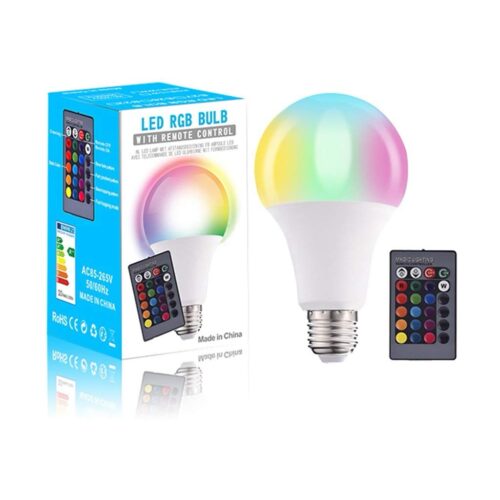 LED Light Bulb 3 Pack Color Changing Light Bulb LED Bulbs 270lm with Remote 16 RGB Color Choices Screw Base for Porch Backyard Stage Party and More (Color : 3 Pack, Size : 3W)