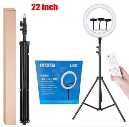 LJJ-22 56cm 22 inch Ring Light for Social Media Videos With Tripod Stand