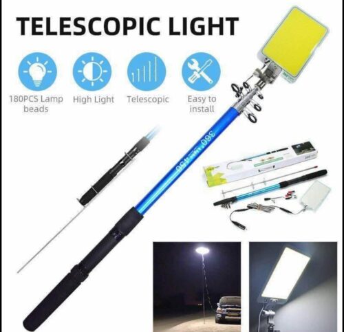 Telescopic COB Rod LED Lights Fishing 500W Outdoor Camping Lantern Lights Lamps