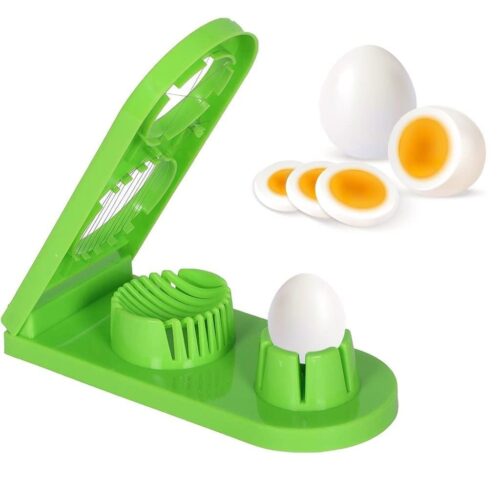 Plastic Egg Slicer Cutter, 2 in 1 Egg Slicer Multi Purpose Egg Dicer & Wedger - Multicolor (2 in 1 Egg Cutter)