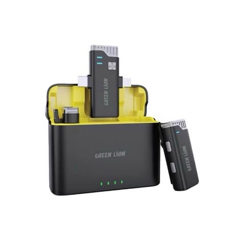 Green Lion 2 IN 1 360 Microphone USB-C Lightning - Black