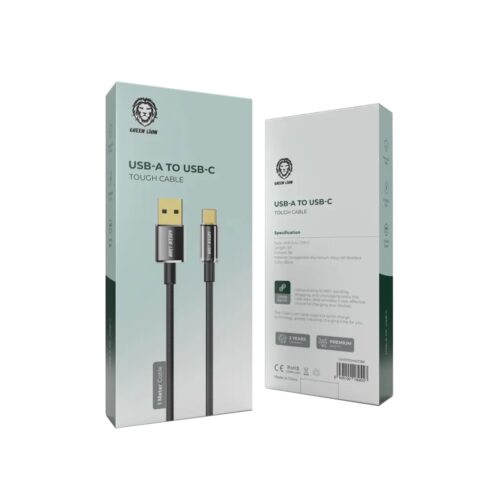 Green Lion USB-A To USB-C Tough Cable 1M - Black