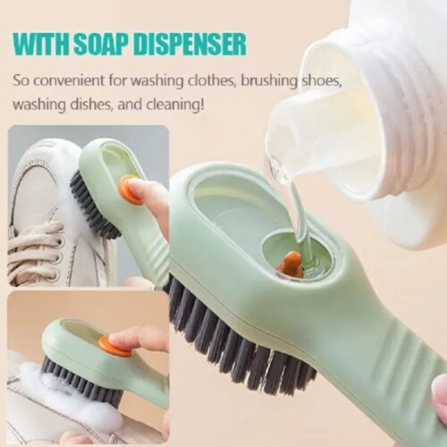 Multifunctional Liquid Shoe Brush Cleaners Soap Dispenser Cleaning Brush- 1pcs
