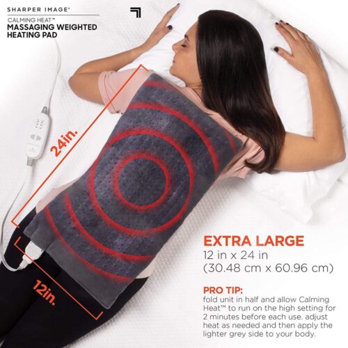 Galaxy Ocean Calming Heat Massaging Weighted Electric Heating Pad wiith Massaging VibrationsDg