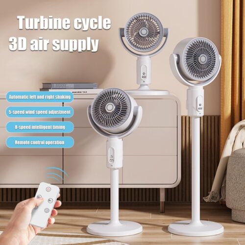 360 Circulation Quiet And Powerful Floor Fan Smart Oscillating Fan Portable Floor Fan Rechargeable USB Floor Fan For Bedroom Living Room Home Office(Charging Type)