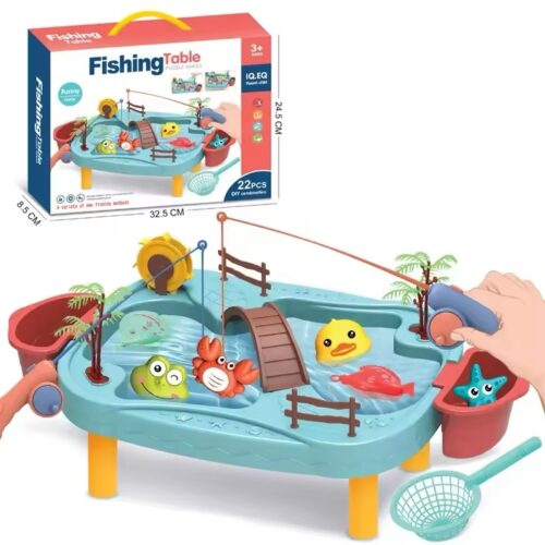 1set Magnetic Fishing Table Toy, Funny Pretend Play Toy For Kids