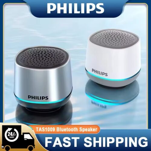 New Philips TAS1009 Mini Speaker Wireless Bluetooth 5.3 Small Portable Loudspeaker HiFi Stereo Voice Box 1200mAh Long StandbyCy