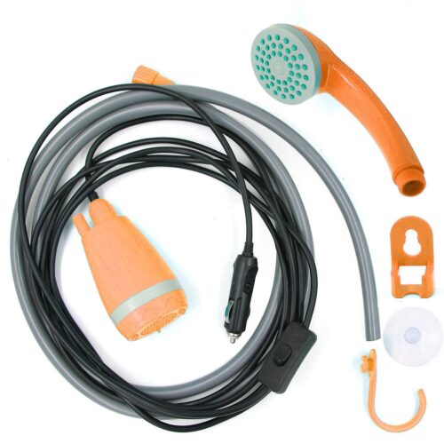 Portable Shower Automobile Shower Set Car Washer 12V With Foldable Bucket lc
