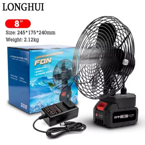 21V Cordless Electric Fan Home Outdoor Lithium Rechargeable Electric Fan Portable Makita Interface Camping fs