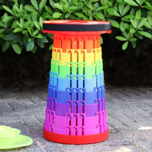 Magic Stool - Colorful Retractable Stool, Portable Telescopic Stool, Portable Camping Foldable Chair Telescopic Stools Seat for Outdoor Chairs Camping lc