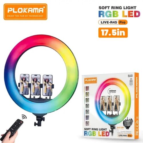 Plokama R45 Pro Soft LED RGB Ring light 45cm