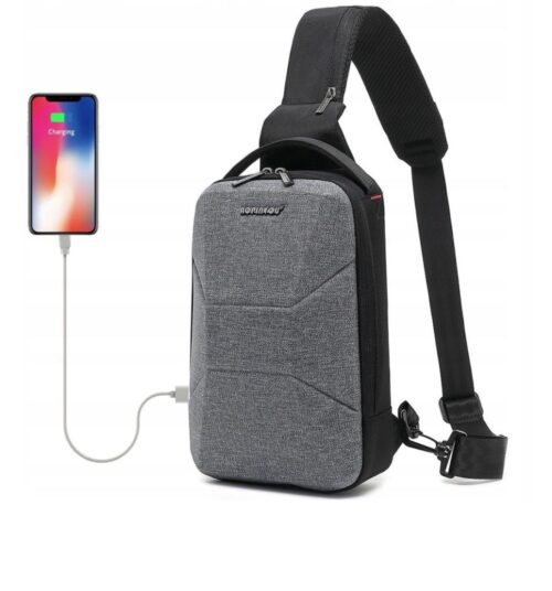 Shoulder Waterproof Backpack Shell USB Charging single strap bag Free Delivery