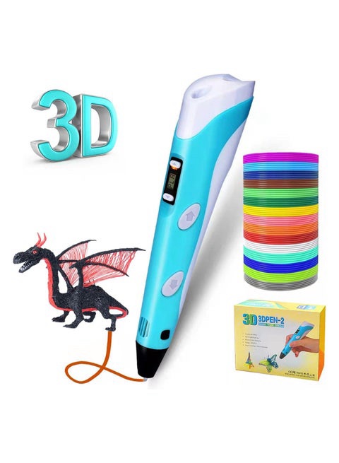 3D Printing Pen - Simple Handled 3D Printer Pen for Kids and Adults with Filaments