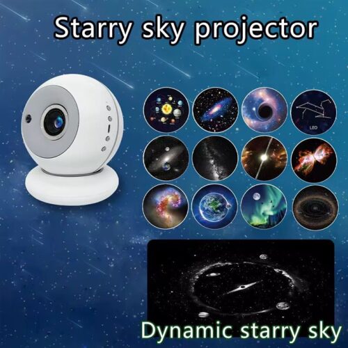 Projector Sky Night Lamp Planetarium Galaxy Projector Light for Bedroom Galaxy Light Projector with 6 Planet Discs Sky Night Light Projector Lamp