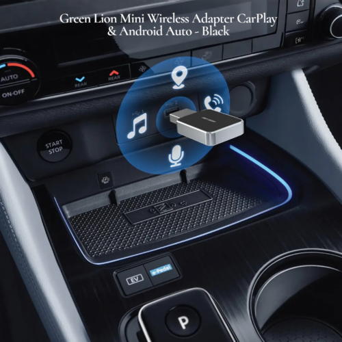 Green Lion Mini Wireless Adapter CarPlay & Android Auto - Black